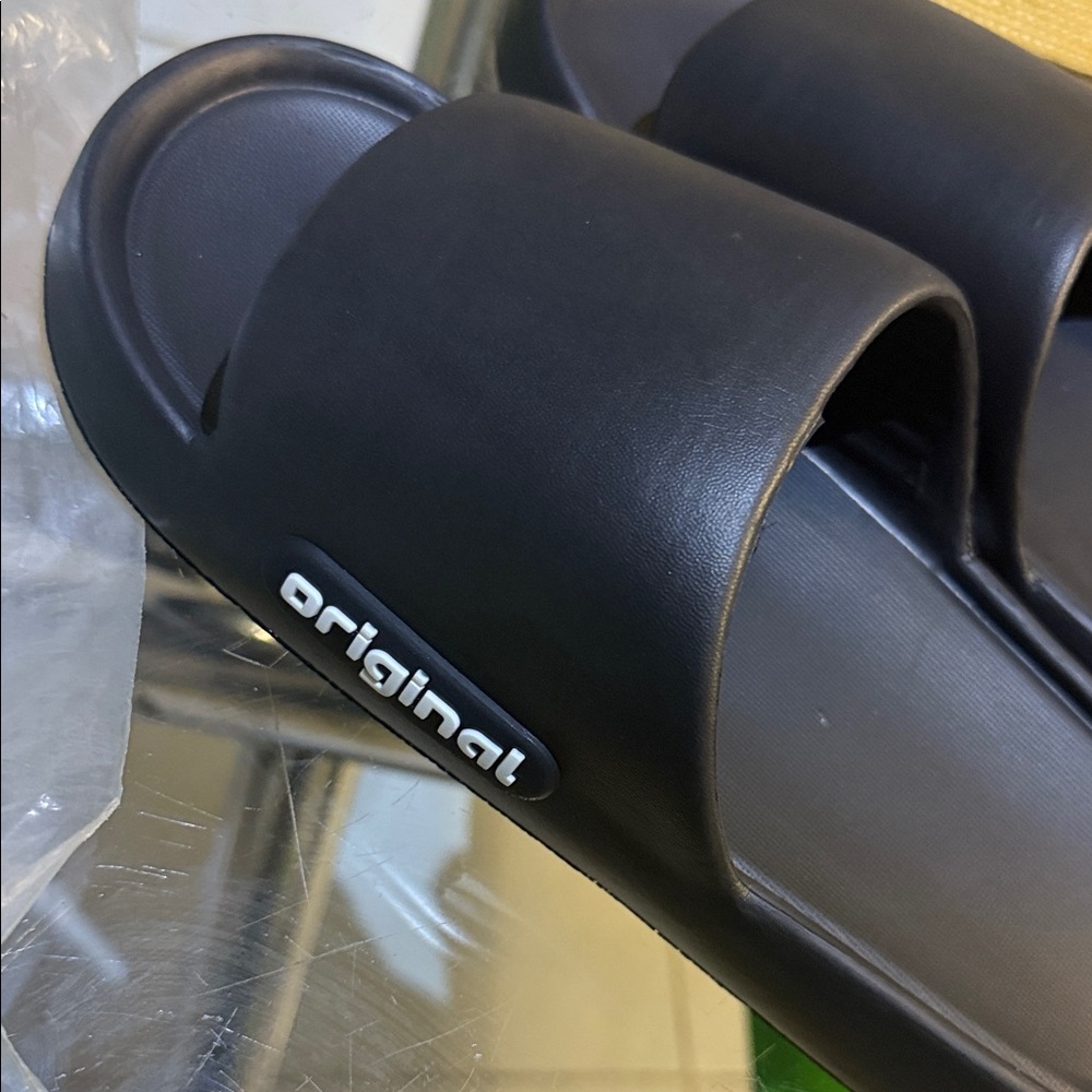 Black Slide Sandals